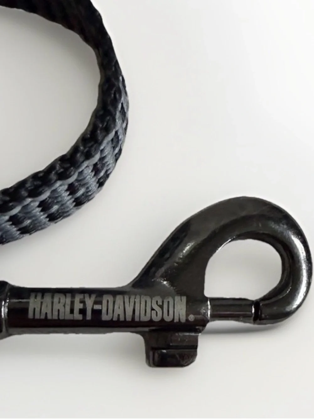 Harley-Davidson Reflective Dog Leash Orange Black & Grey Plush Handle 2pc Lot